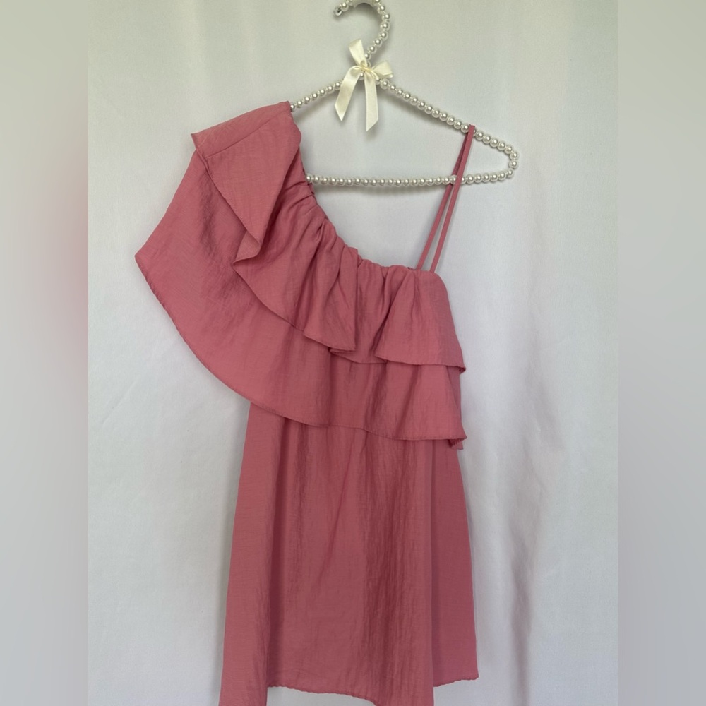 Glam Pink One Shoulder Dress size small